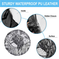 Indigenous Peoples Day Spare Tire Cover Native American Wolf with Dreamcatcher - Wonder Print Shop