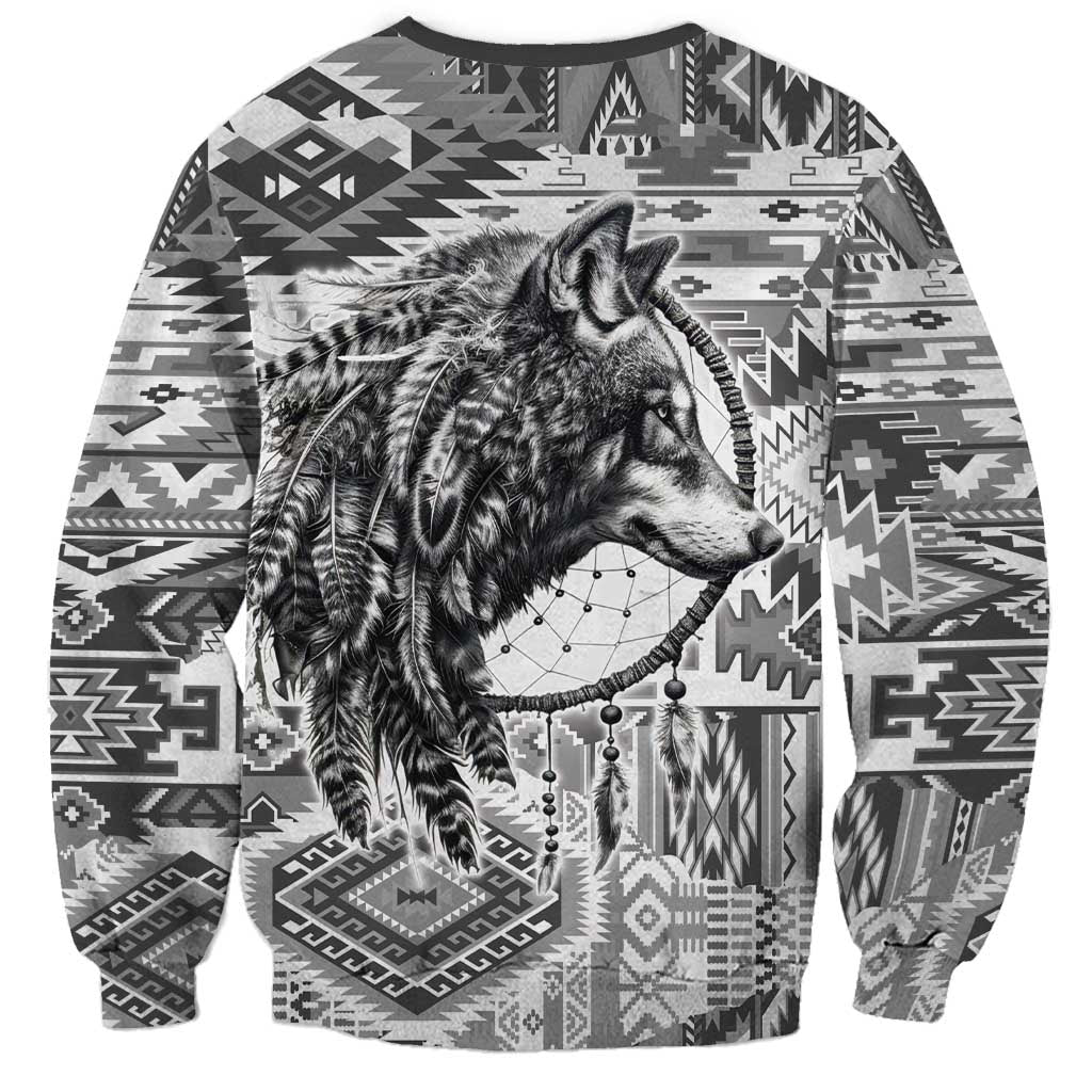 Indigenous Peoples Day Sweatshirt Native American Wolf with Dreamcatcher - Wonder Print Shop