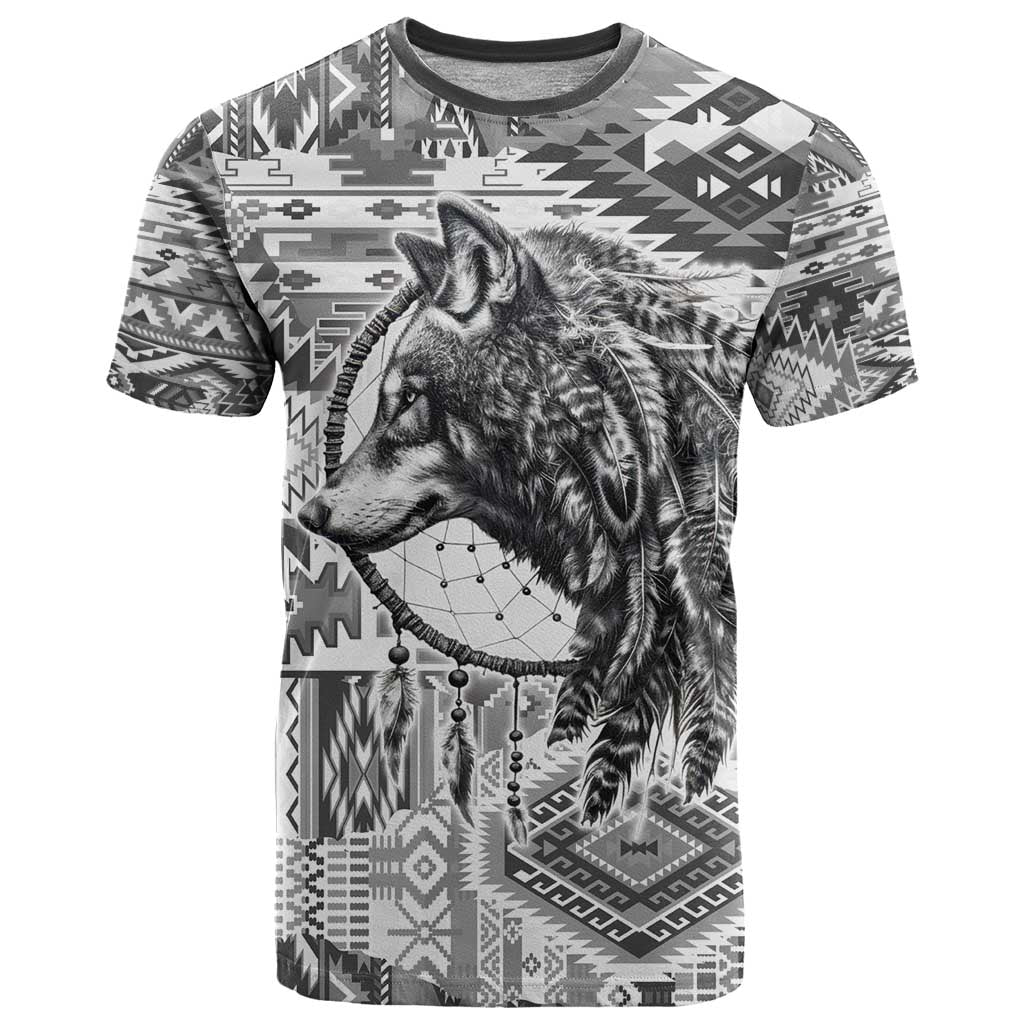 Indigenous Peoples Day T Shirt Native American Wolf with Dreamcatcher - Wonder Print Shop
