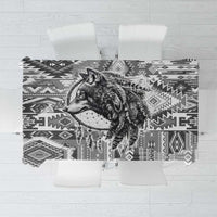 Indigenous Peoples Day Tablecloth Native American Wolf with Dreamcatcher - Wonder Print Shop