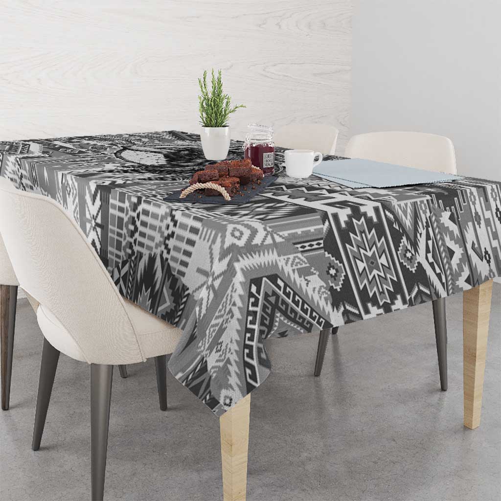 Indigenous Peoples Day Tablecloth Native American Wolf with Dreamcatcher - Wonder Print Shop