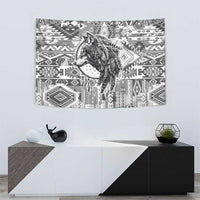 Indigenous Peoples Day Tapestry Native American Wolf with Dreamcatcher - Wonder Print Shop