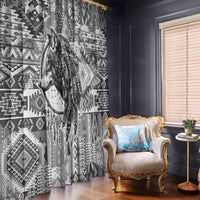 Indigenous Peoples Day Window Curtain Native American Wolf with Dreamcatcher - Wonder Print Shop