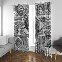 Indigenous Peoples Day Window Curtain Native American Wolf with Dreamcatcher - Wonder Print Shop