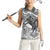 Indigenous Peoples Day Women Sleeveless Polo Shirt Native American Wolf with Dreamcatcher - Wonder Print Shop