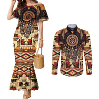 Make America Native Again Couples Matching Mermaid Dress and Long Sleeve Button Shirt Indigenous Peoples Day - Wonder Print Shop