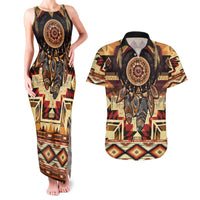 Make America Native Again Couples Matching Tank Maxi Dress and Hawaiian Shirt Indigenous Peoples Day - Wonder Print Shop