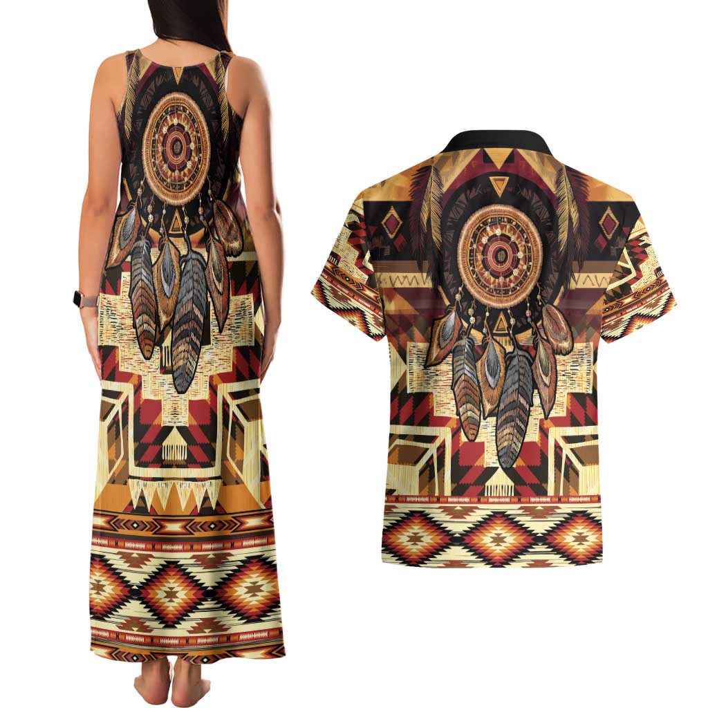 Make America Native Again Couples Matching Tank Maxi Dress and Hawaiian Shirt Indigenous Peoples Day - Wonder Print Shop
