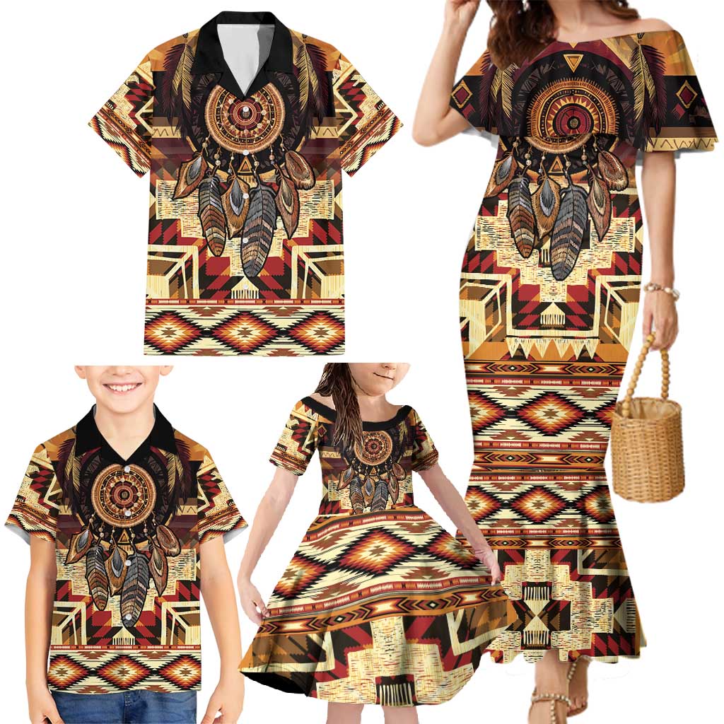 Make America Native Again Family Matching Mermaid Dress and Hawaiian Shirt Indigenous Peoples Day - Wonder Print Shop