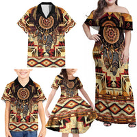 Make America Native Again Family Matching Off Shoulder Maxi Dress and Hawaiian Shirt Indigenous Peoples Day - Wonder Print Shop