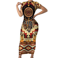 Make America Native Again Family Matching Short Sleeve Bodycon Dress and Hawaiian Shirt Indigenous Peoples Day - Wonder Print Shop
