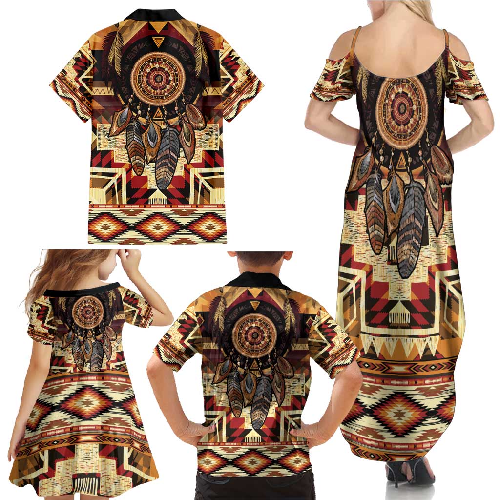 Make America Native Again Family Matching Summer Maxi Dress and Hawaiian Shirt Indigenous Peoples Day - Wonder Print Shop