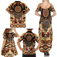 Make America Native Again Family Matching Summer Maxi Dress and Hawaiian Shirt Indigenous Peoples Day - Wonder Print Shop