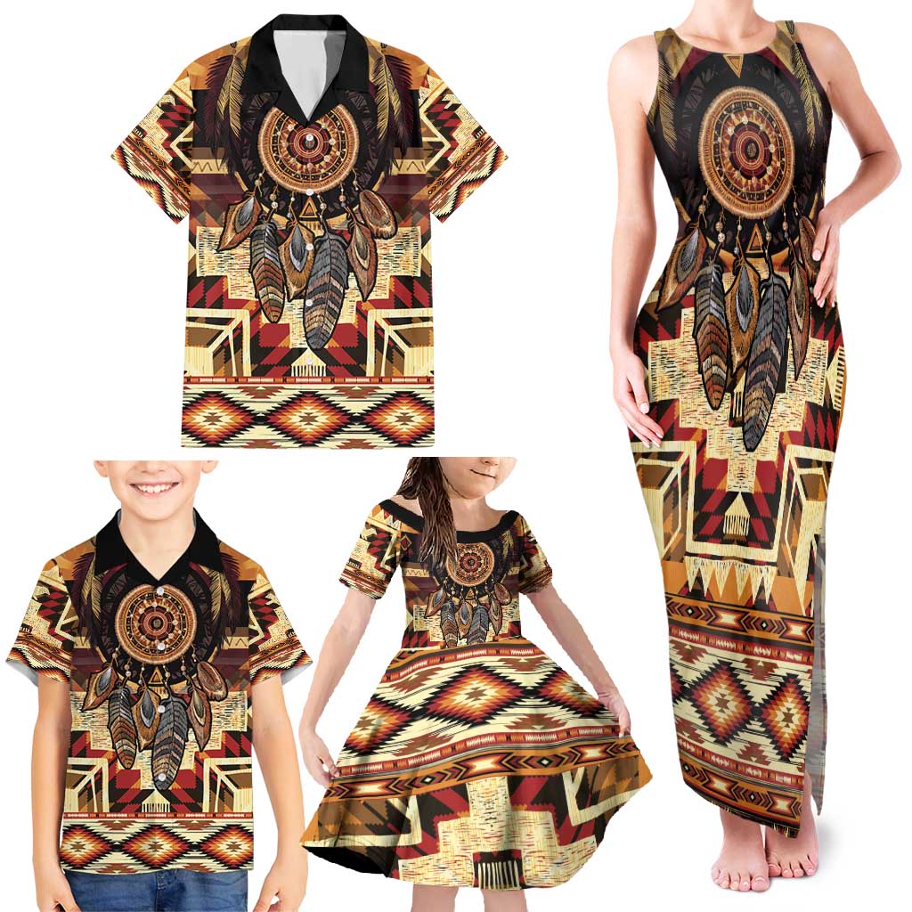 Make America Native Again Family Matching Tank Maxi Dress and Hawaiian Shirt Indigenous Peoples Day - Wonder Print Shop
