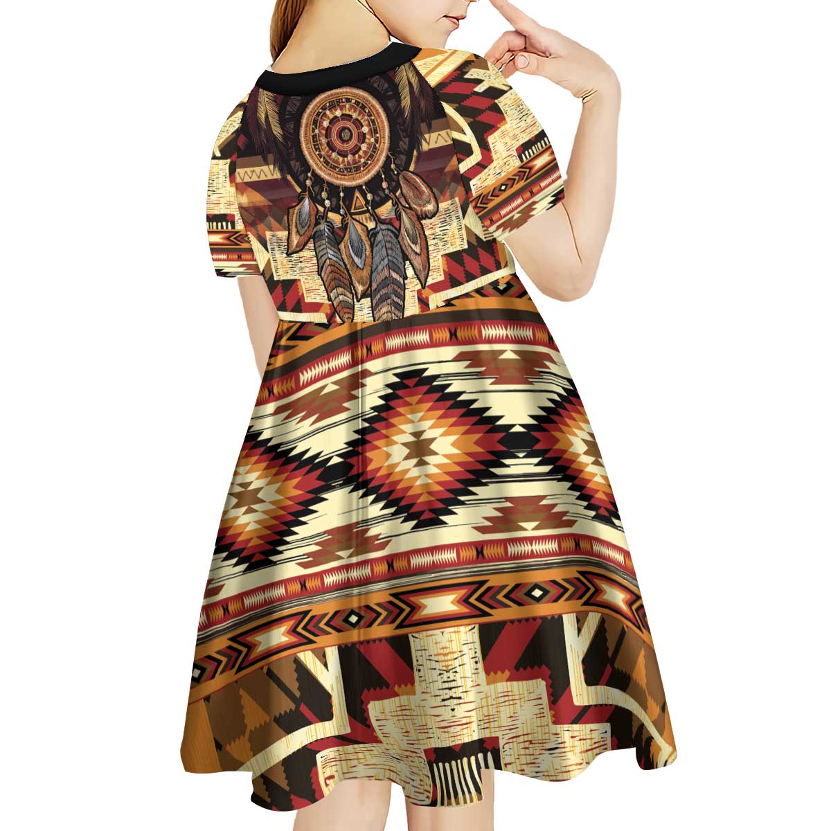 Make America Native Again Kid Short Sleeve Dress Indigenous Peoples Day - Wonder Print Shop