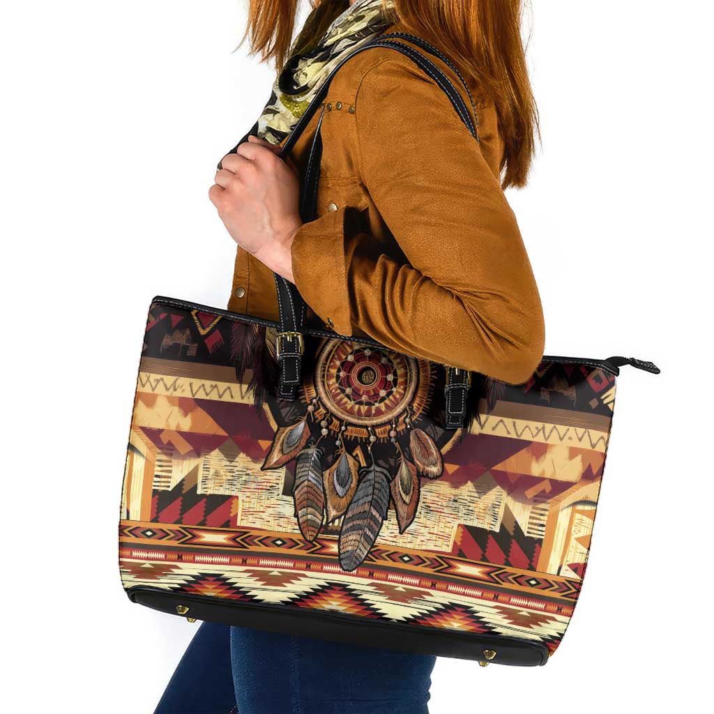Make America Native Again Leather Tote Bag Indigenous Peoples Day - Wonder Print Shop
