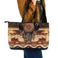 Make America Native Again Leather Tote Bag Indigenous Peoples Day - Wonder Print Shop