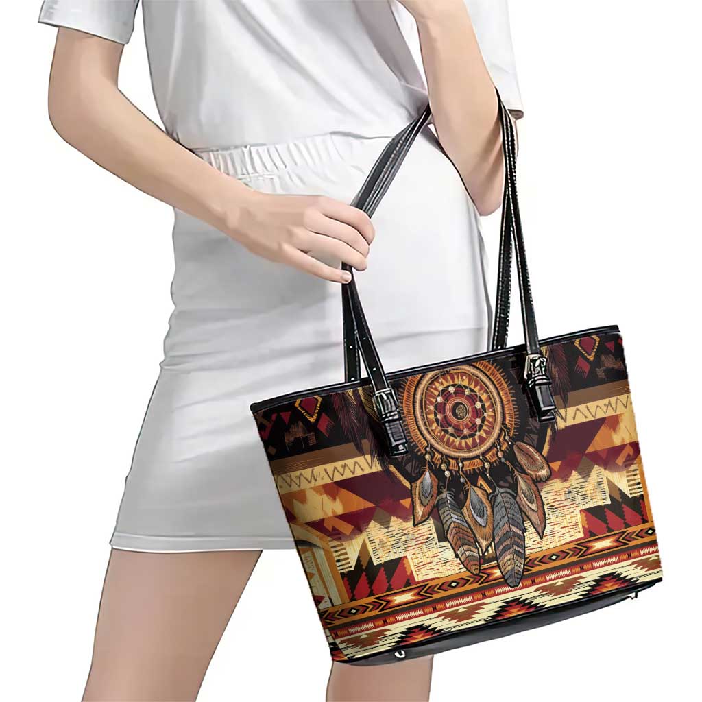 Make America Native Again Leather Tote Bag Indigenous Peoples Day - Wonder Print Shop