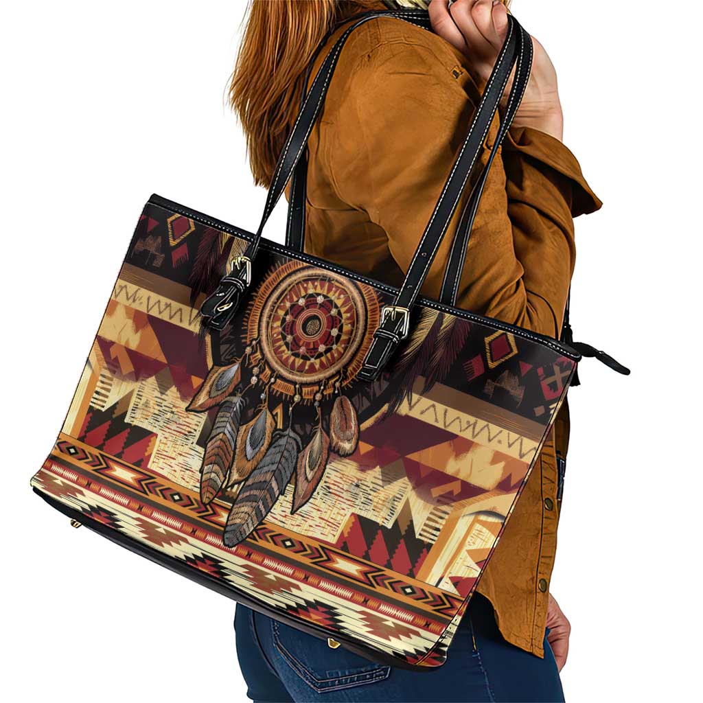 Make America Native Again Leather Tote Bag Indigenous Peoples Day - Wonder Print Shop