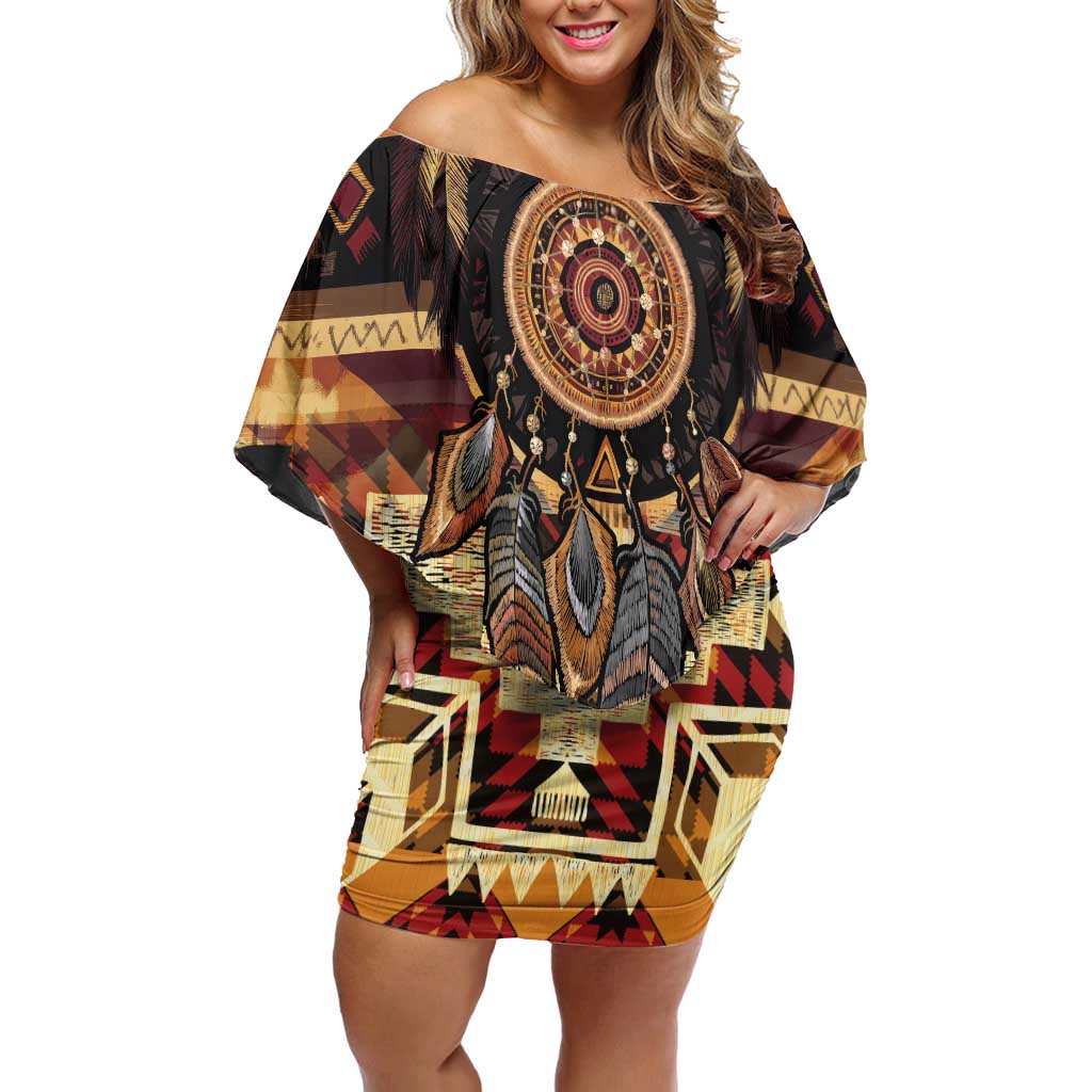 Make America Native Again Off Shoulder Short Dress Indigenous Peoples Day - Wonder Print Shop