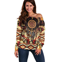 Make America Native Again Off Shoulder Sweater Indigenous Peoples Day - Wonder Print Shop
