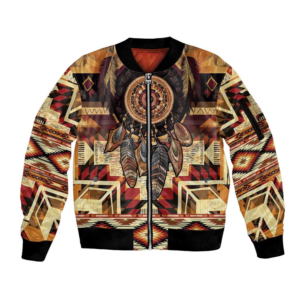 Make America Native Again Sleeve Zip Bomber Jacket Indigenous Peoples Day - Wonder Print Shop