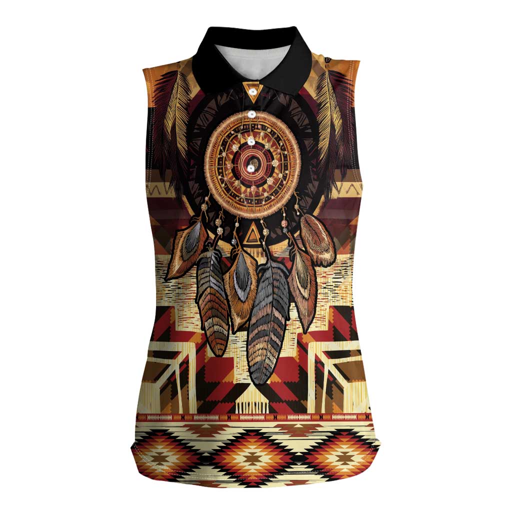 Make America Native Again Women Sleeveless Polo Shirt Indigenous Peoples Day - Wonder Print Shop
