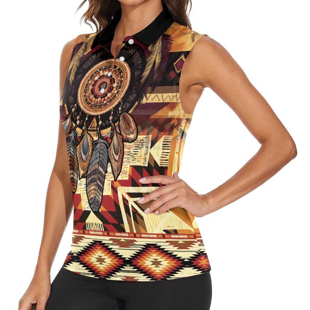 Make America Native Again Women Sleeveless Polo Shirt Indigenous Peoples Day - Wonder Print Shop