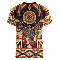 Make America Native Again Women V-Neck T-Shirt Indigenous Peoples Day - Wonder Print Shop