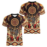Make America Native Again Women V-Neck T-Shirt Indigenous Peoples Day - Wonder Print Shop