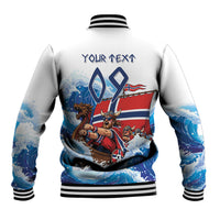 Custom Norway Viking Row - Alt for Norge Baseball Jacket Norge Football Supporter Wave Edition