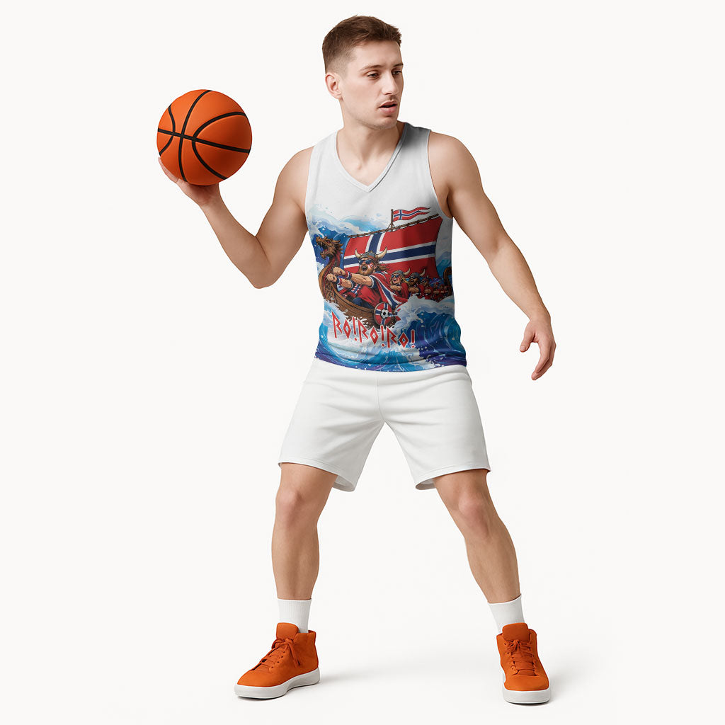 Custom Norway Viking Row - Alt for Norge Basketball Jersey Norge Football Supporter Wave Edition