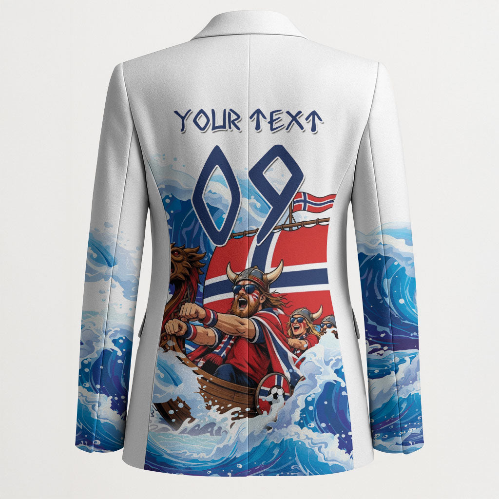 Custom Norway Viking Row - Alt for Norge Blazer Norge Football Supporter Wave Edition