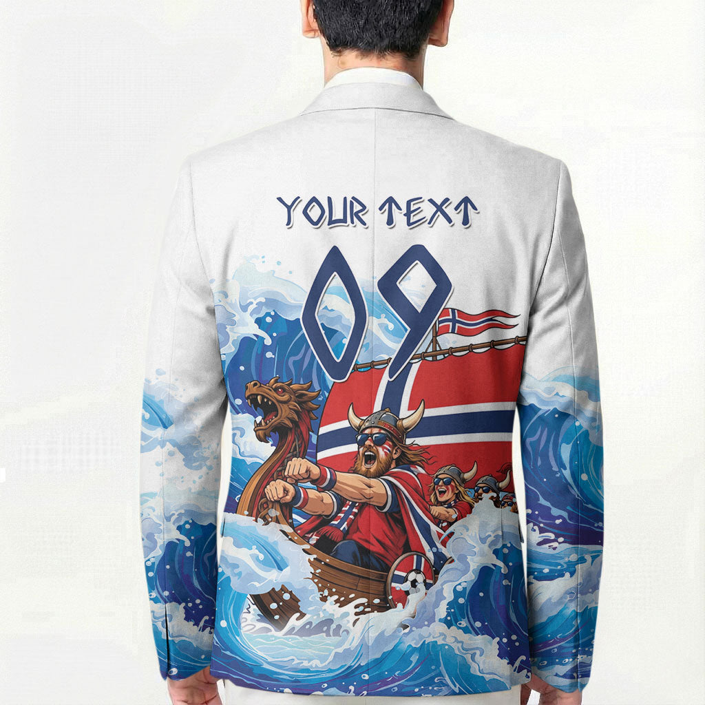 Custom Norway Viking Row - Alt for Norge Blazer Norge Football Supporter Wave Edition