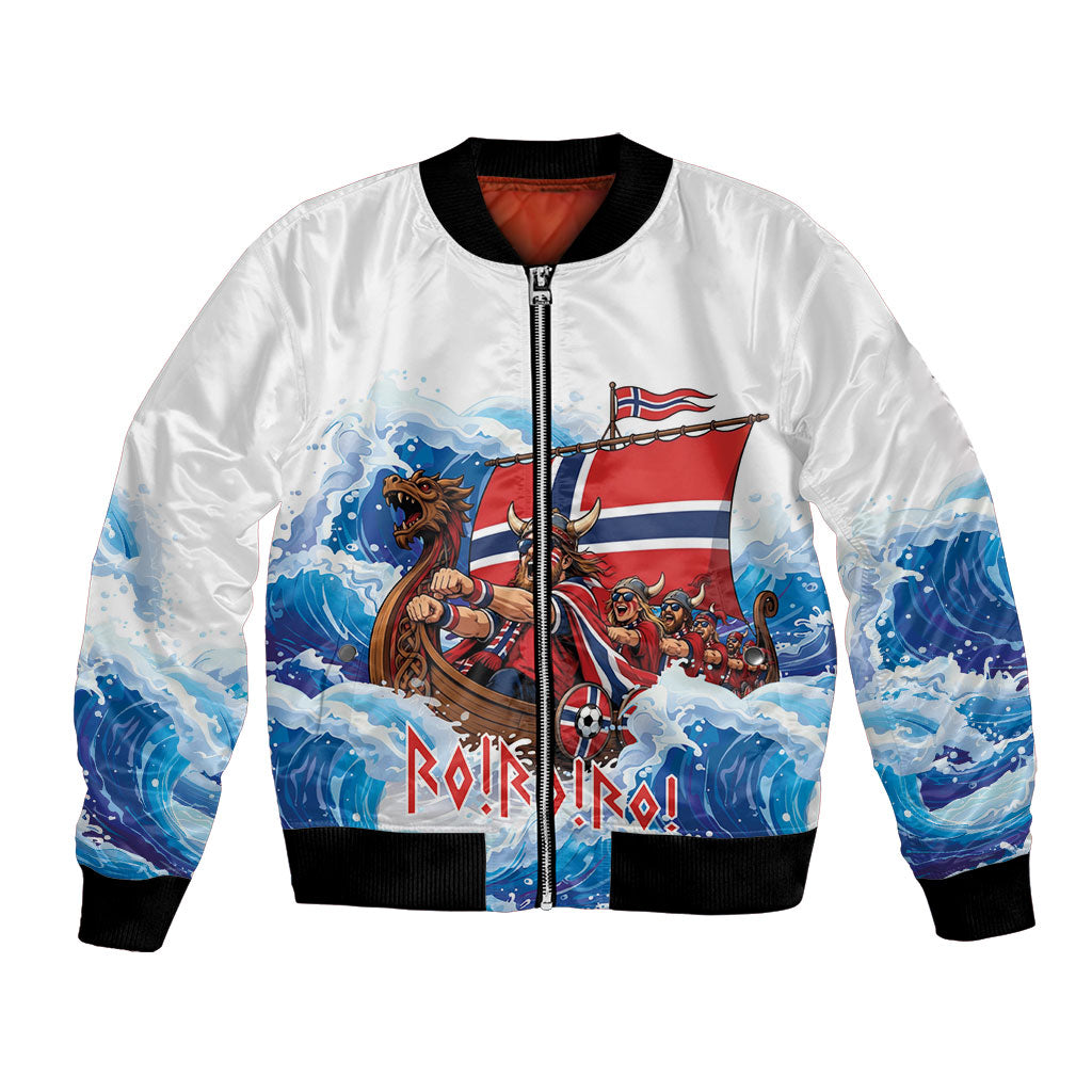 Custom Norway Viking Row - Alt for Norge Bomber Jacket Norge Football Supporter Wave Edition