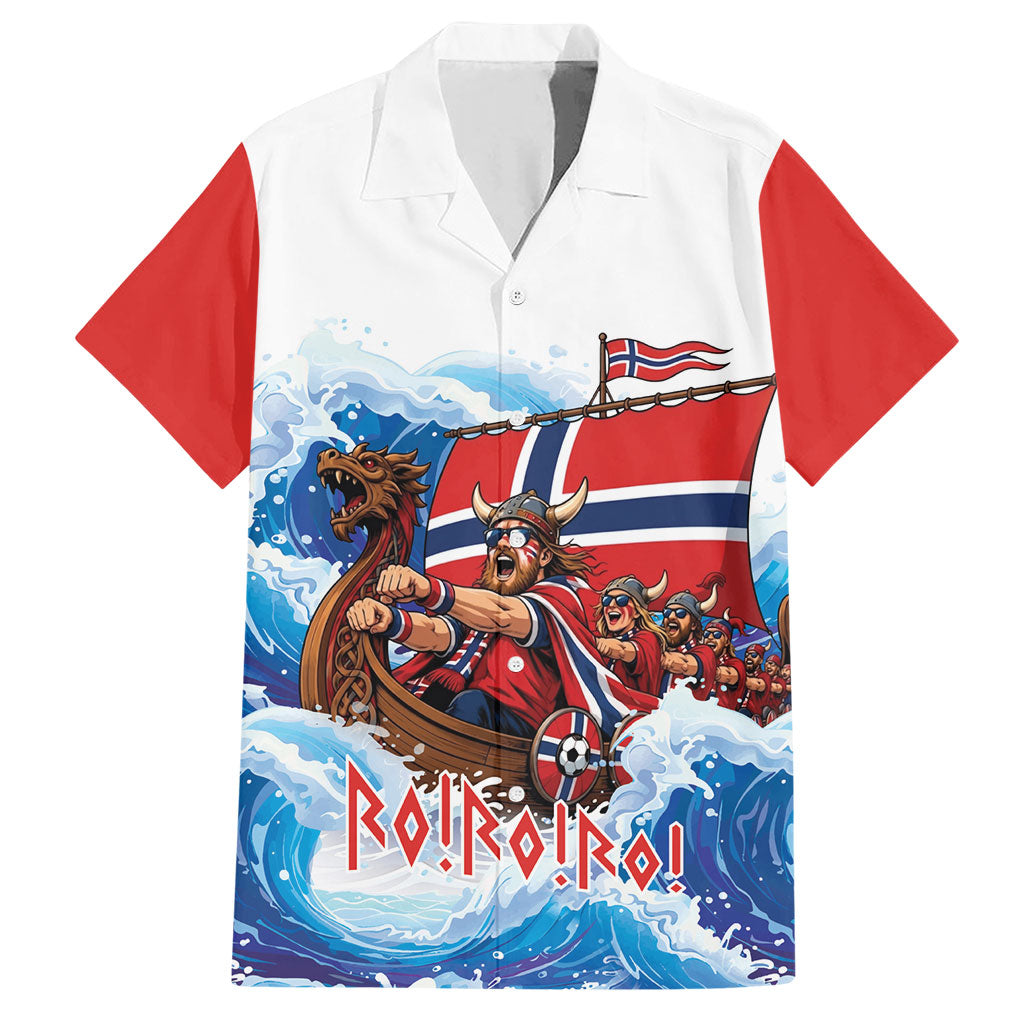 Custom Norway Viking Row - Alt for Norge Hawaiian Shirt Norge Football Supporter Wave Edition