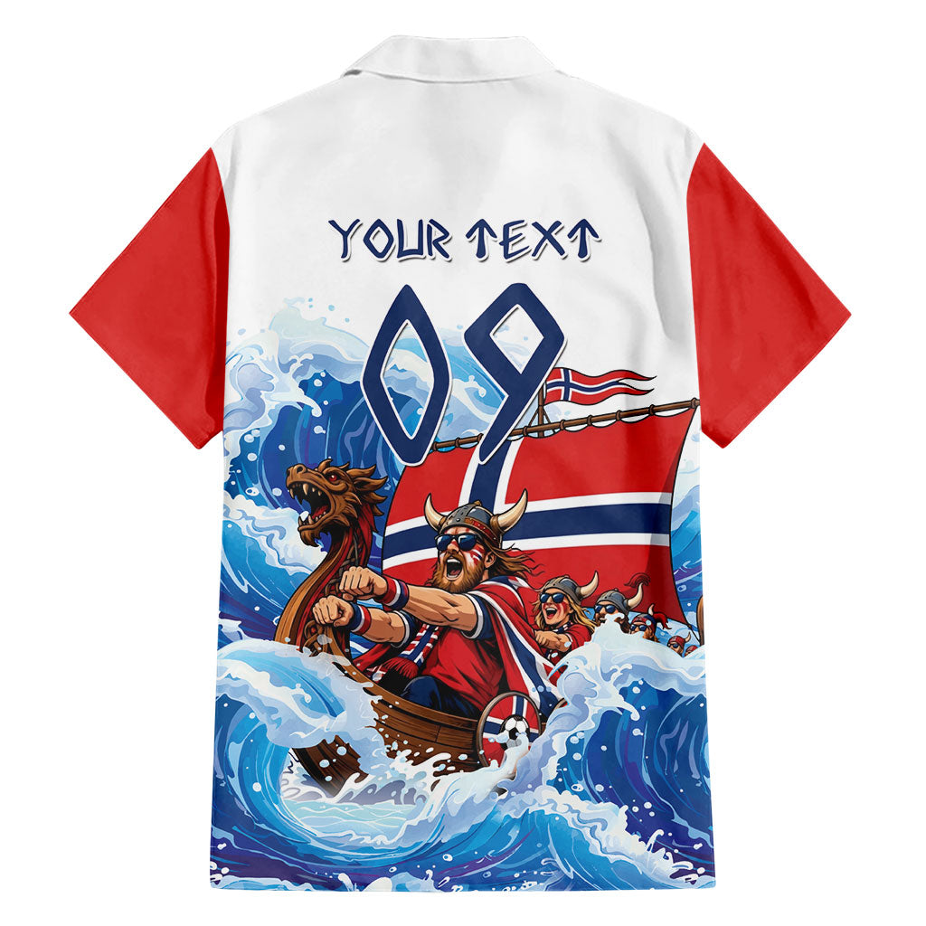 Custom Norway Viking Row - Alt for Norge Hawaiian Shirt Norge Football Supporter Wave Edition
