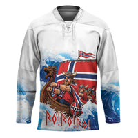 Custom Norway Viking Row - Alt for Norge Hockey Jersey Norge Football Supporter Wave Edition