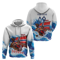 Custom Norway Viking Row - Alt for Norge Hoodie Norge Football Supporter Wave Edition