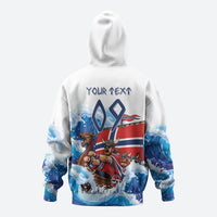 Custom Norway Viking Row - Alt for Norge Hoodie Norge Football Supporter Wave Edition