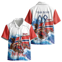 Custom Norway Viking Row - Alt for Norge Kid Hawaiian Shirt Norge Football Supporter Wave Edition LT9