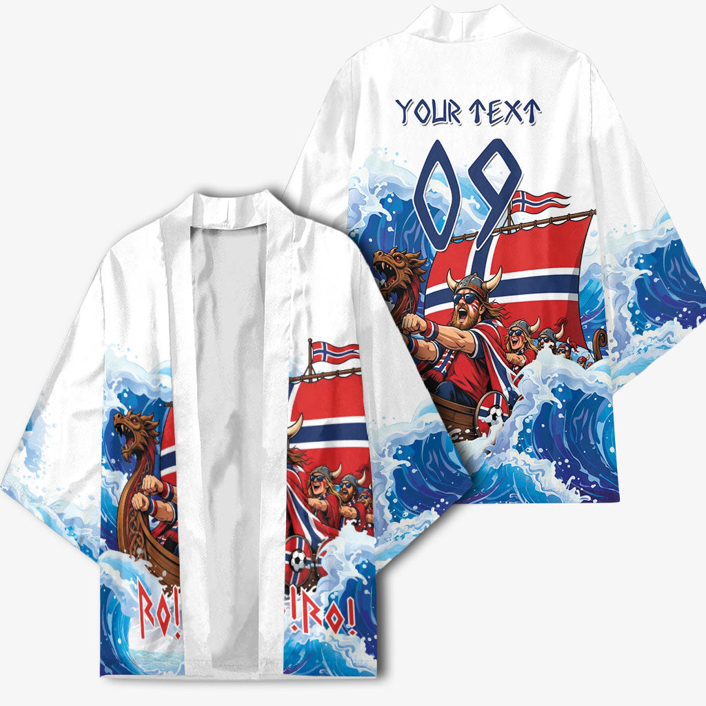 Custom Norway Viking Row - Alt for Norge Kimono Norge Football Supporter Wave Edition