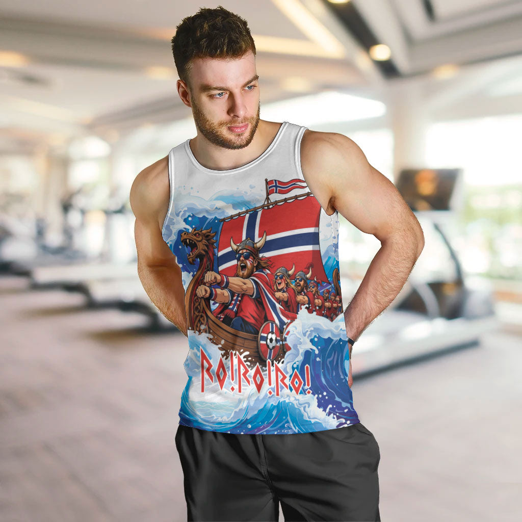 Custom Norway Viking Row - Alt for Norge Men Tank Top Norge Football Supporter Wave Edition