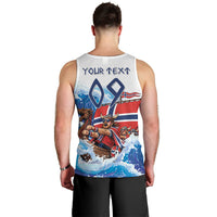 Custom Norway Viking Row - Alt for Norge Men Tank Top Norge Football Supporter Wave Edition