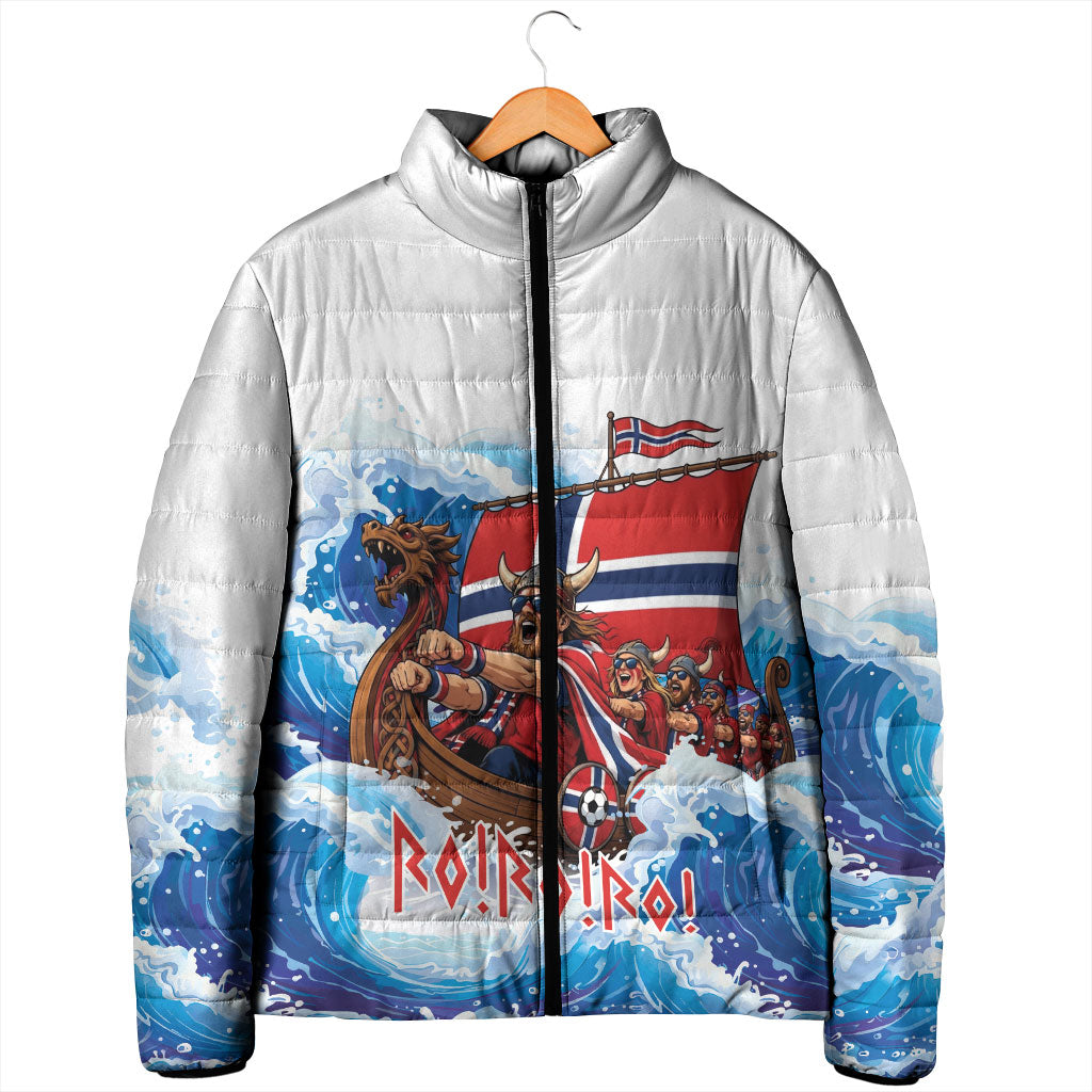 Custom Norway Viking Row - Alt for Norge Padded Jacket Norge Football Supporter Wave Edition