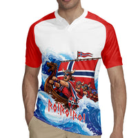 Custom Norway Viking Row - Alt for Norge Rugby Jersey Norge Football Supporter Wave Edition