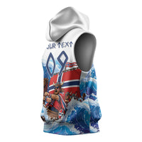 Custom Norway Viking Row - Alt for Norge Sleeveless Hoodie Norge Football Supporter Wave Edition