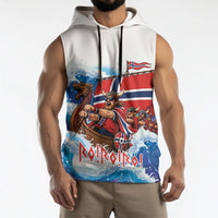 Custom Norway Viking Row - Alt for Norge Sleeveless Hoodie Norge Football Supporter Wave Edition