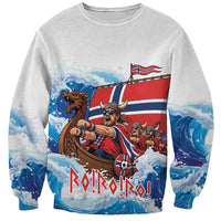 Custom Norway Viking Row - Alt for Norge Sweatshirt Norge Football Supporter Wave Edition