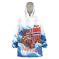 Custom Norway Viking Row - Alt for Norge Wearable Blanket Hoodie Norge Football Supporter Wave Edition